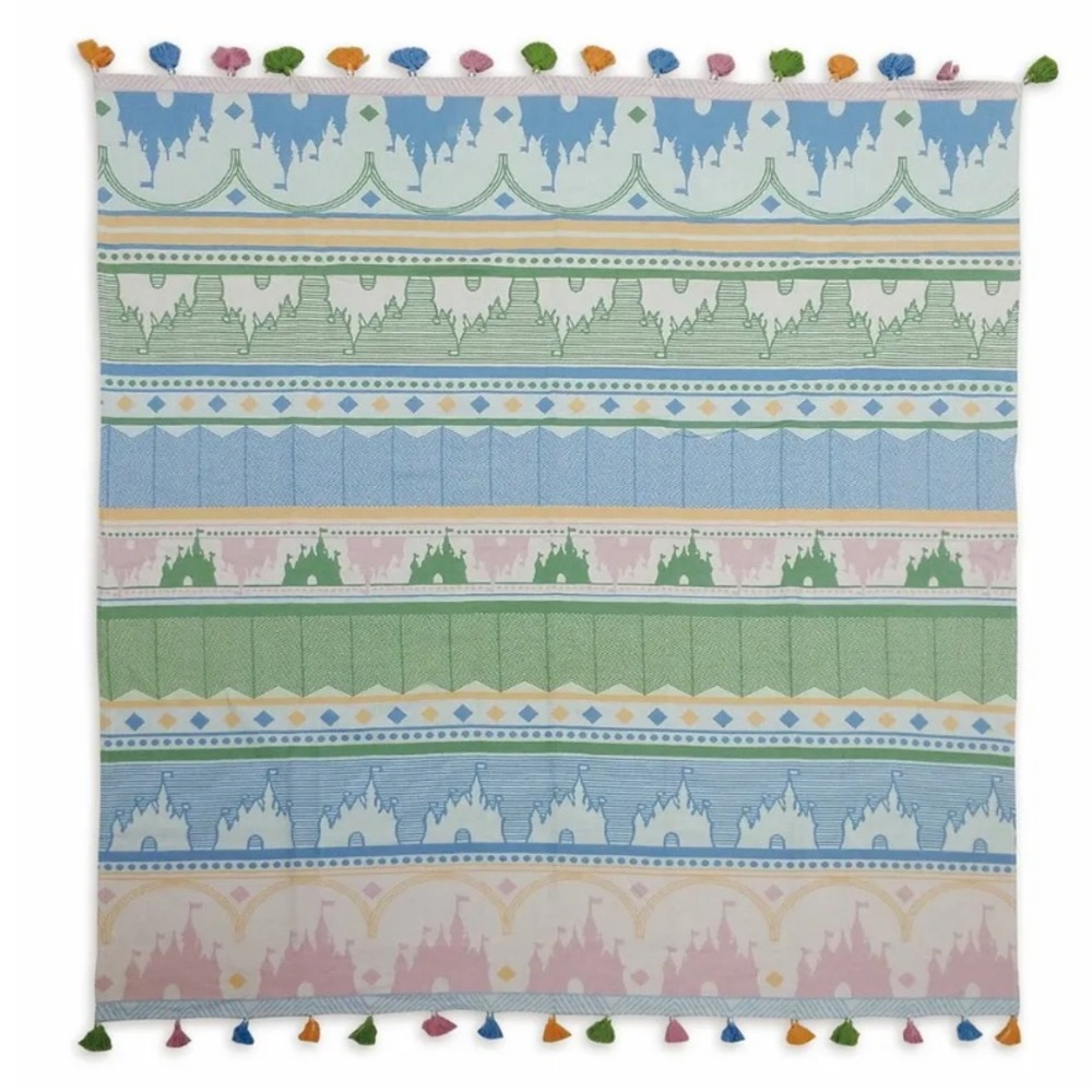 Disney World Disneyland castle blanket Cinderella sleeping beauty large Easter